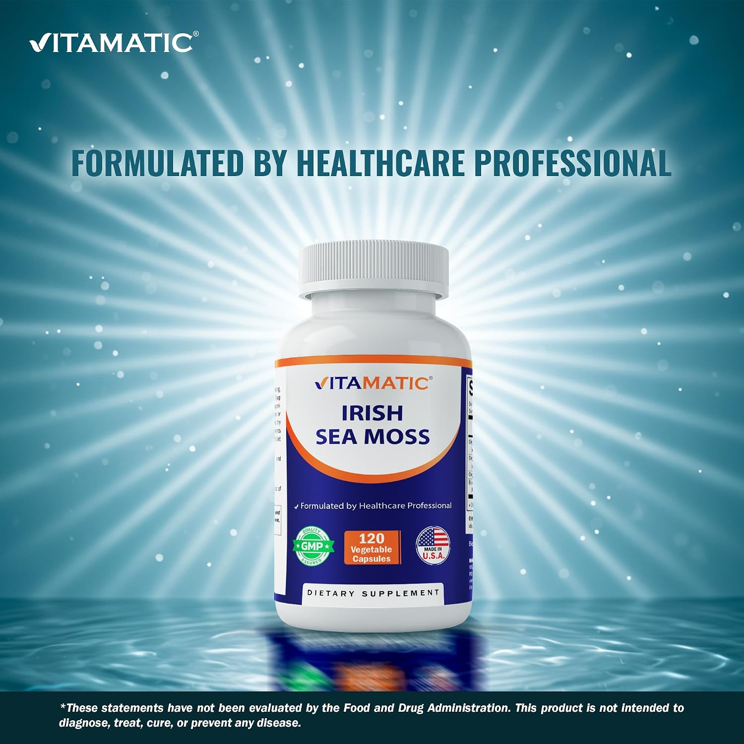 Vitamatic Irish Sea Moss – 120 Vegan Capsules with Bladderwrack & Burdock Root - görsel 6