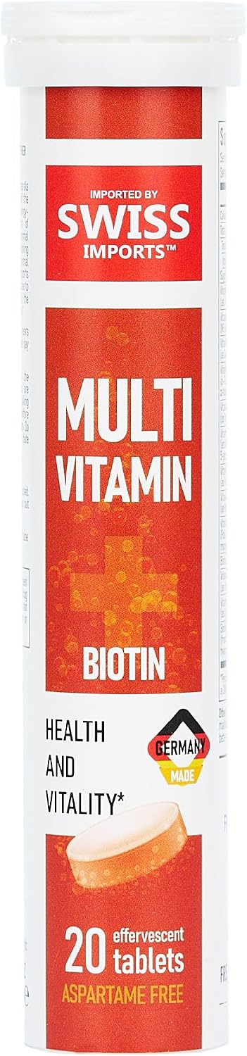 Swiss Imports Effervescent Multivitamins + – Vitamin C – supports immune function and helps protect cells from – Image 1