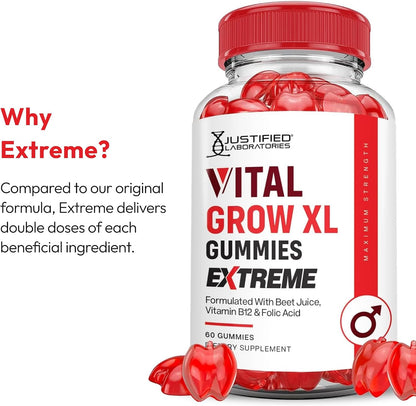 Justified Laboratories Vital Grow XL Gummies – Older adults: Age-related decline in stomach acid can reduce B12 – Image 6
