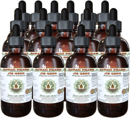 Jie Geng Alcohol-Free Liquid Extract, Platycodon Root Glycerite – Hawaii Pharm (15 x 118 ml)