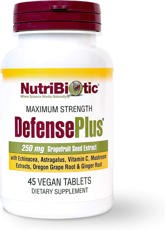 NutriBiotic DefensePlus – 11-in-1 Immune Support Tablets, 45 pack – Image 1