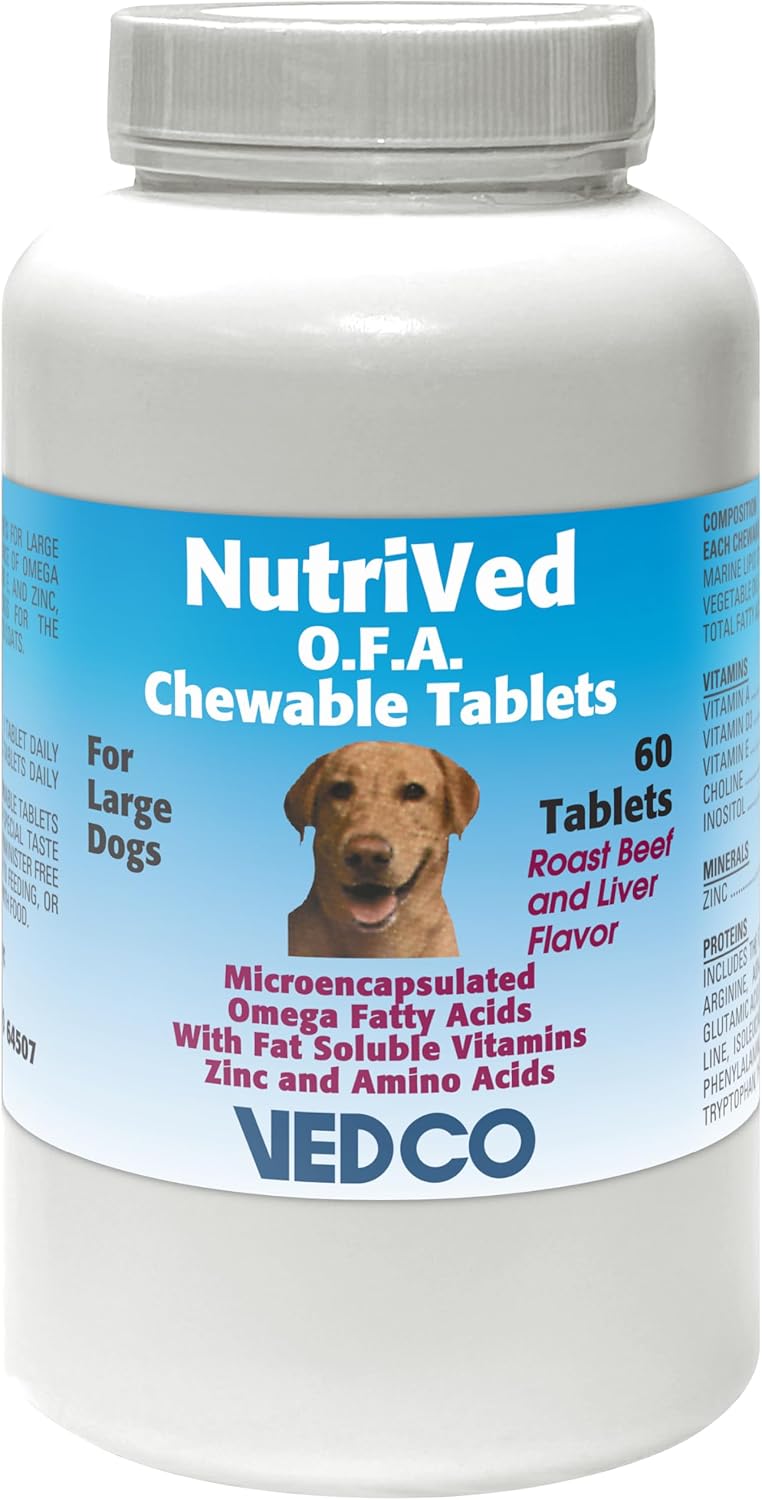 Vedco Nutrived O.F.A. Chewable Tablets for Large Dogs (60 Count) - görsel 1