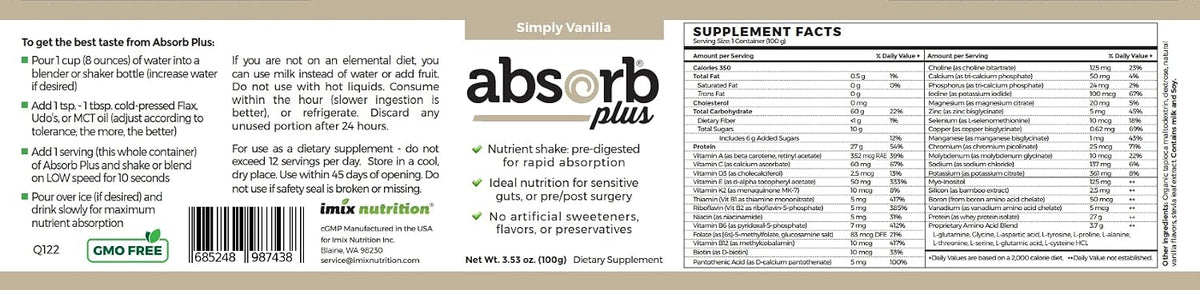 Absorb Plus Elemental Shake – Simply Vanilla – Versatile Use: Add to smoothies, oatmeal, yoghurt, or simply mix – Image 4