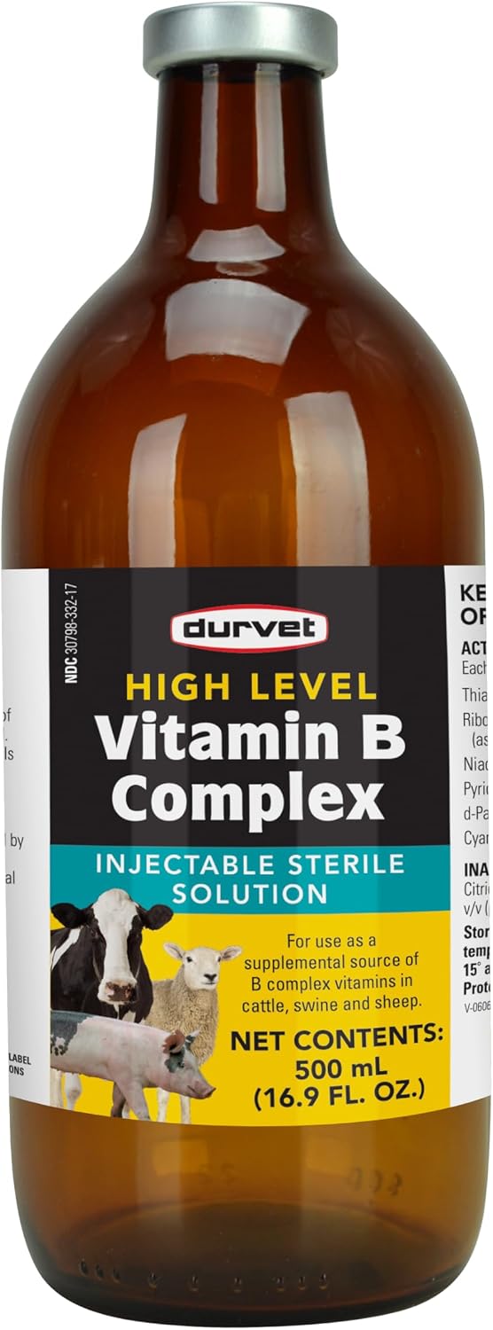 Durvet High Level Vitamin B Complex - 500 mL Liquid Supplement - görsel 1