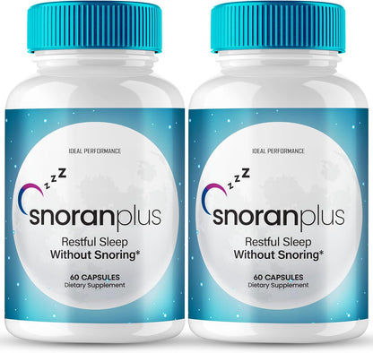 Snoran Plus Capsules (2 Pack) – Natural Supplement for Snoring and Breathing Support