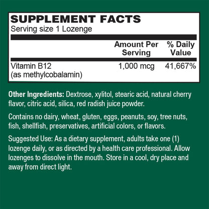PlantFusion Vegan B12 Methyl 1000 mcg - – Delicious cherry flavour with no artificial colors, flavours, or – Image 6