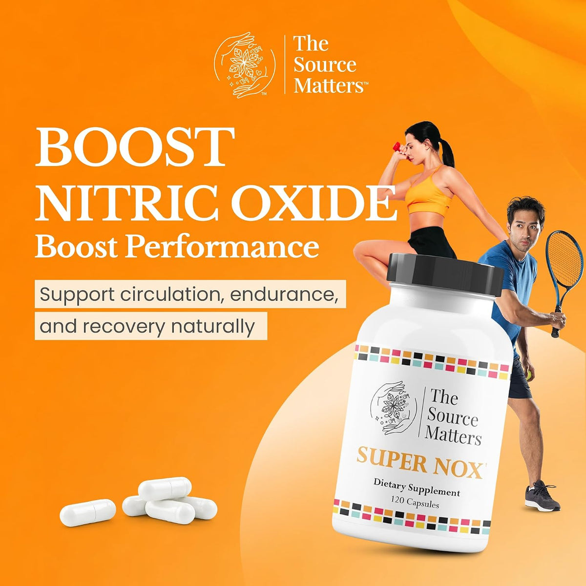Super NOX (120 Capsules) – Nitric Oxide Supplement with L Citrulline, Quercetin & Grape Seed Extract – Image 3