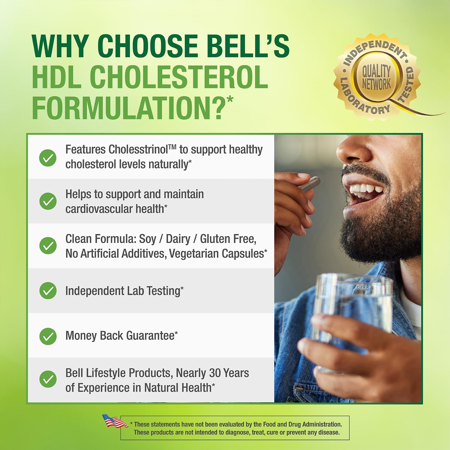 Bell HDL Cholesterol Formulation™ - Cholesterol Health Supplement for Women and Men, 30 Capsules - görsel 6