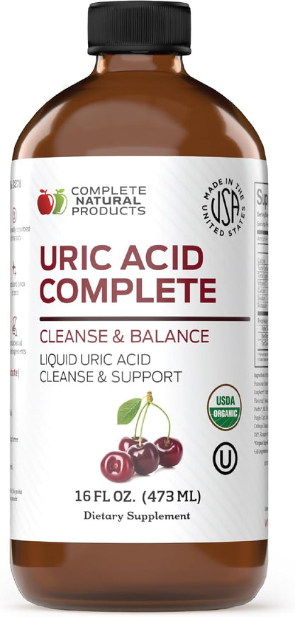 Complete Natural Uric Acid Complete – Liquid Supplement for Uric Acid Cleanse, Kidney Health & Blood Circulation