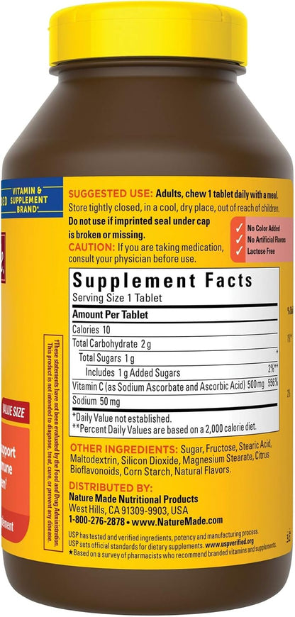 Nature Made Chewable Vitamin C 500 mg Tablets, 150 Pack