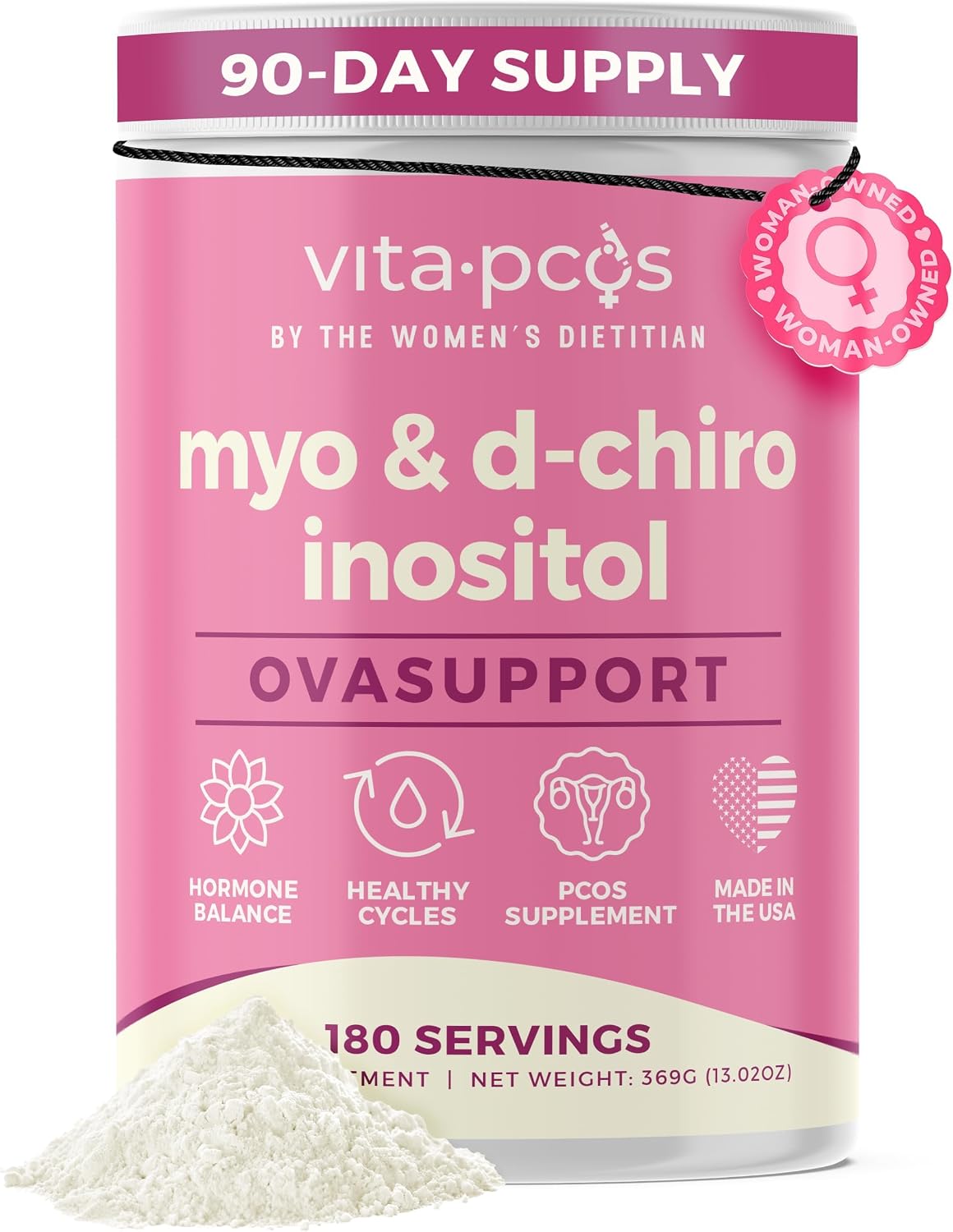 VITA-PCOS 40:1 Myo & D-Chiro Inositol Powder – 2000mg Myo & 50mg D-Chiro, 180 Serves – Image 1