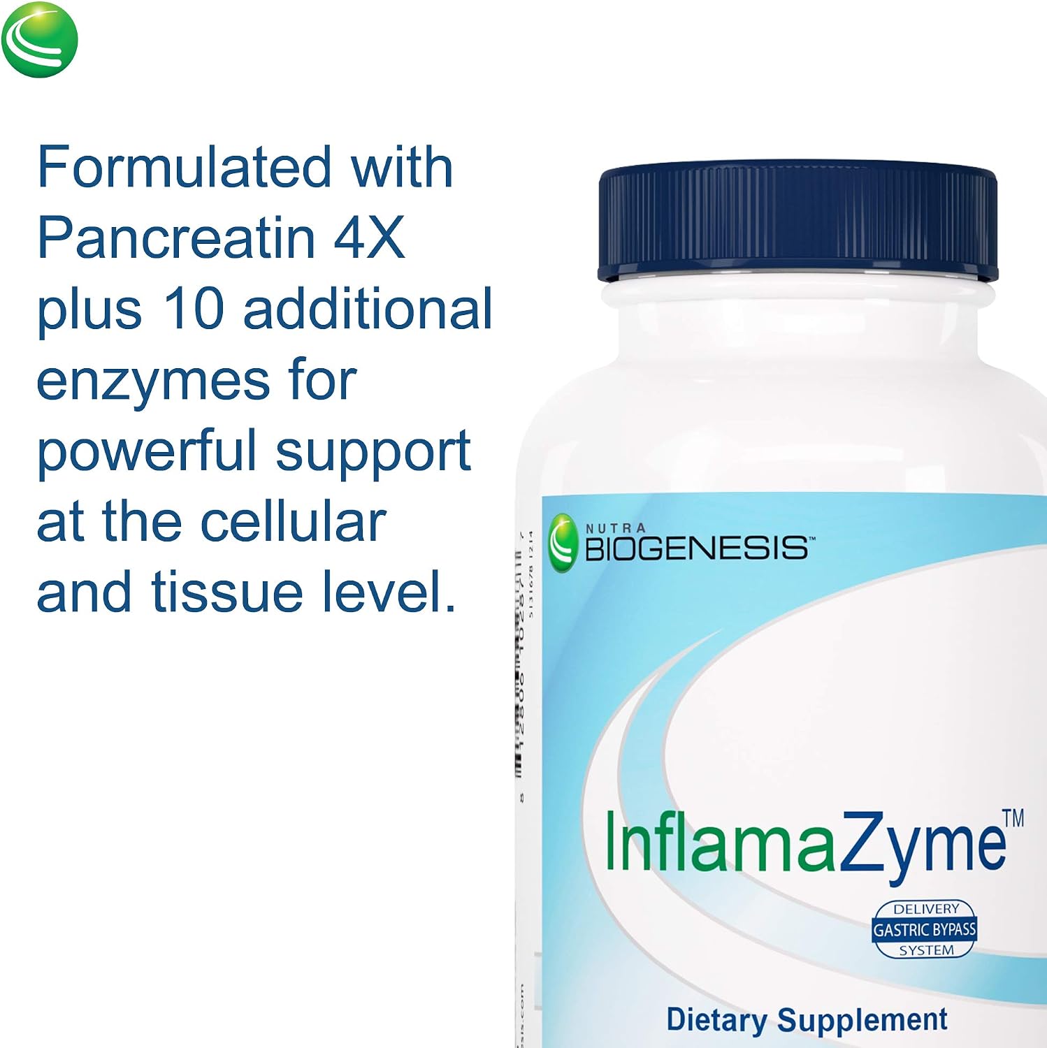 Nutra BioGenesis InfamaZyme - Digestive Enzymes for Women & Men, Pancreatin Enzyme Supplement for Digestive Health with Bromelain, Protease, Papain, Immune, Joint & Digestion Support - 90 Capsules - görsel 4
