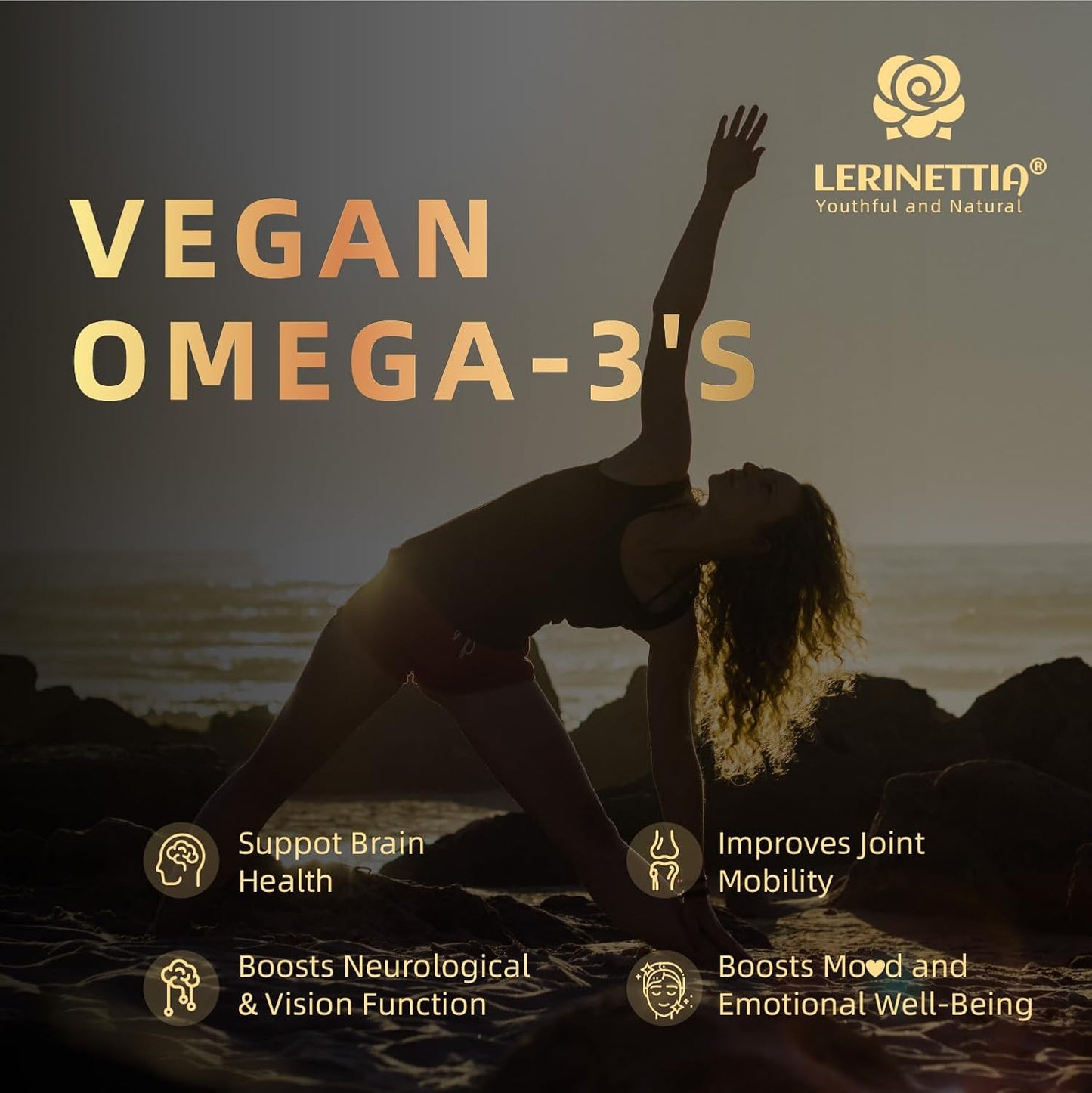 Vitamin D3 5000 IU (125 mcg) + Vitamin K2 (MK-7) Gummies with Algae Omega 3 – Vegan, Sugar-free, 60 Count - görsel 4