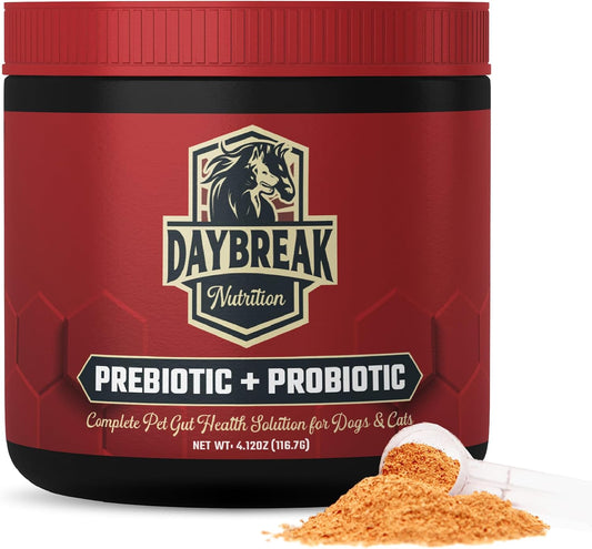 Daybreak Nutrition Probiotics for Cats & Dogs - 6 Billion CFU Prebiotic & Probiotic Powder - 8 Strains - Gut Health – Image 1
