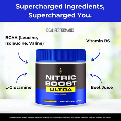 Nitric Boost Ultra Powder - Official Formula to Support Energy Levels and Blood Flow (1 Pack)
