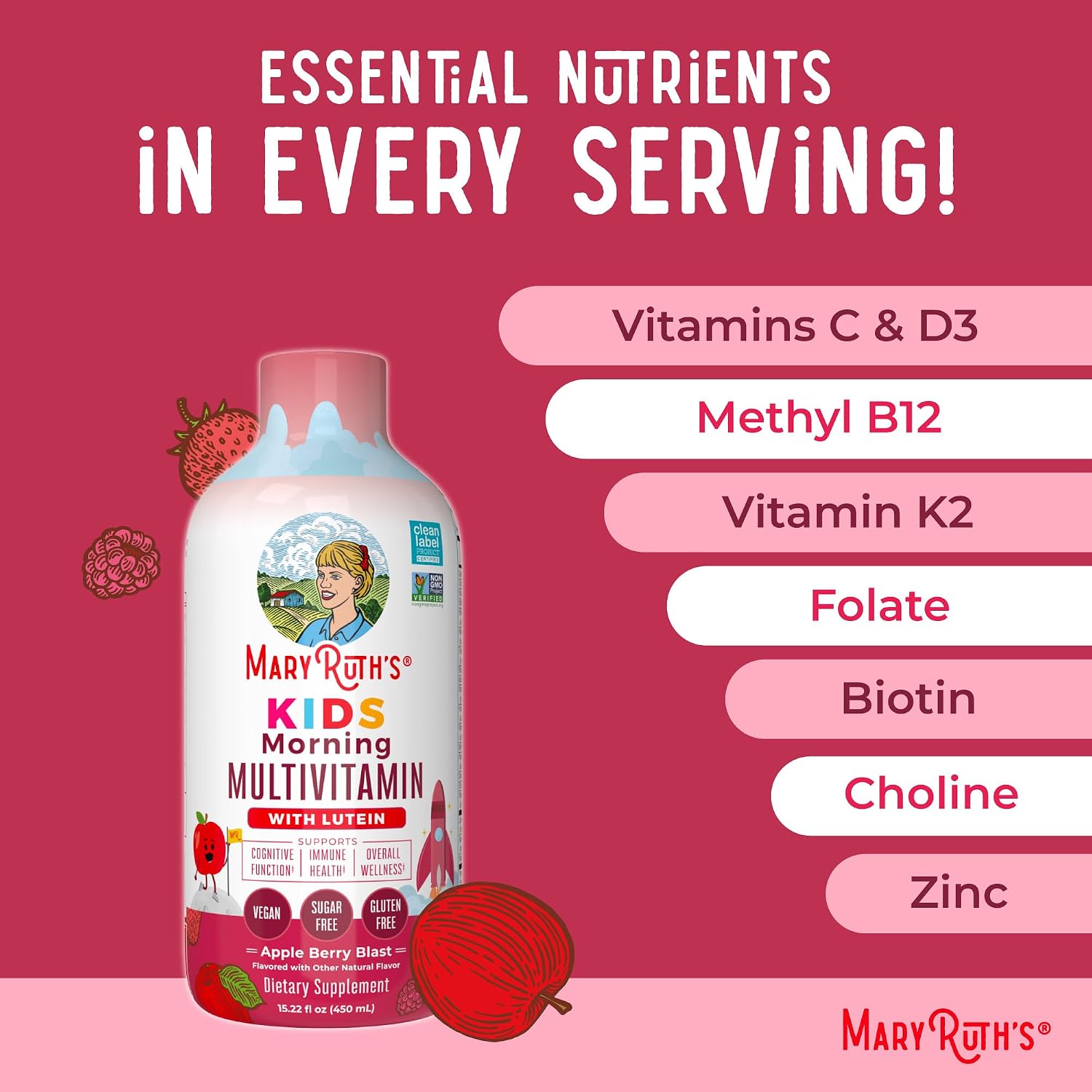 MaryRuth's Liquid Morning Multivitamin for Kids (450 mL) - görsel 6