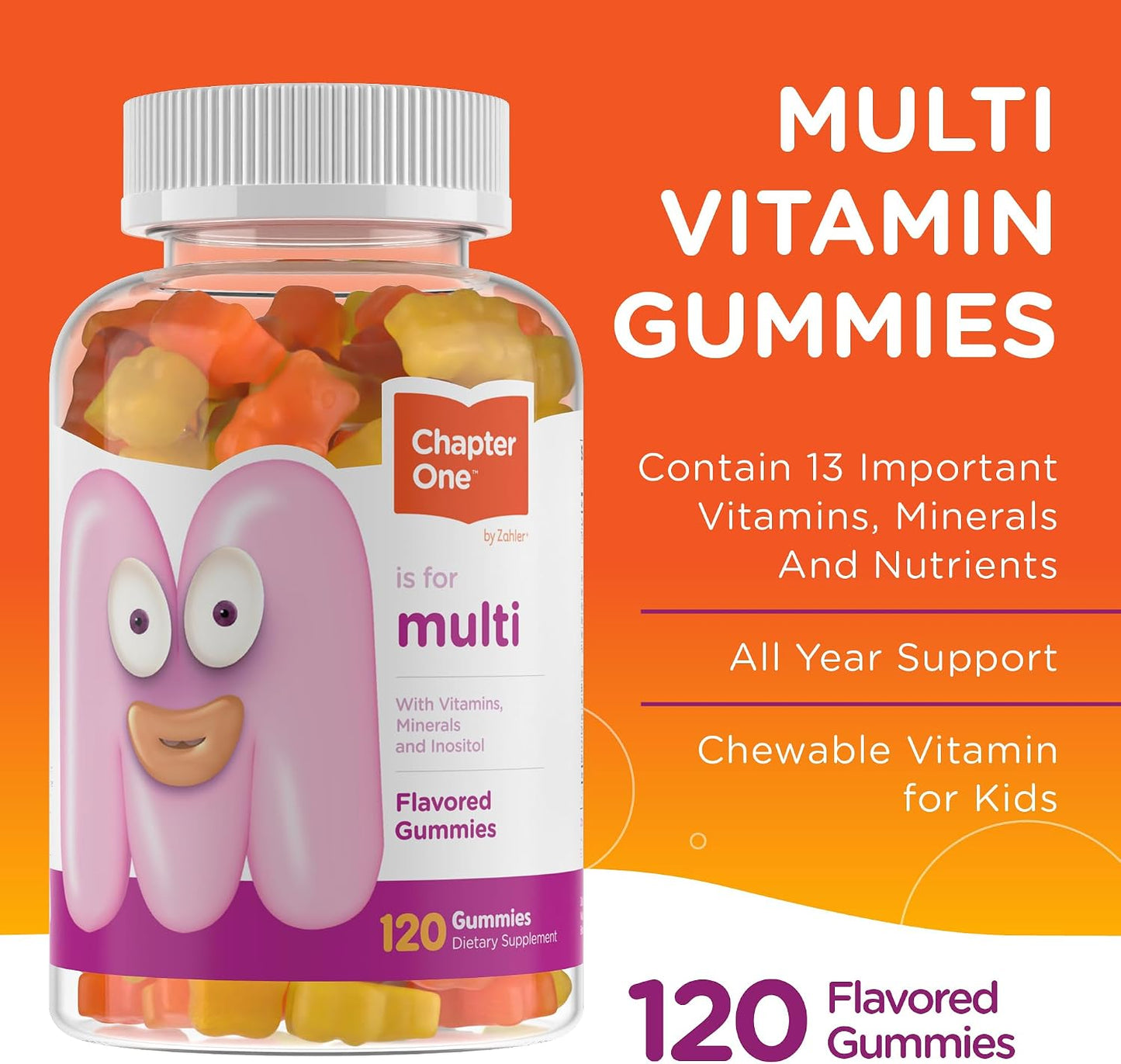 Zahler Chapter One Kids Multivitamin Gummies – 120 Gummies - görsel 3