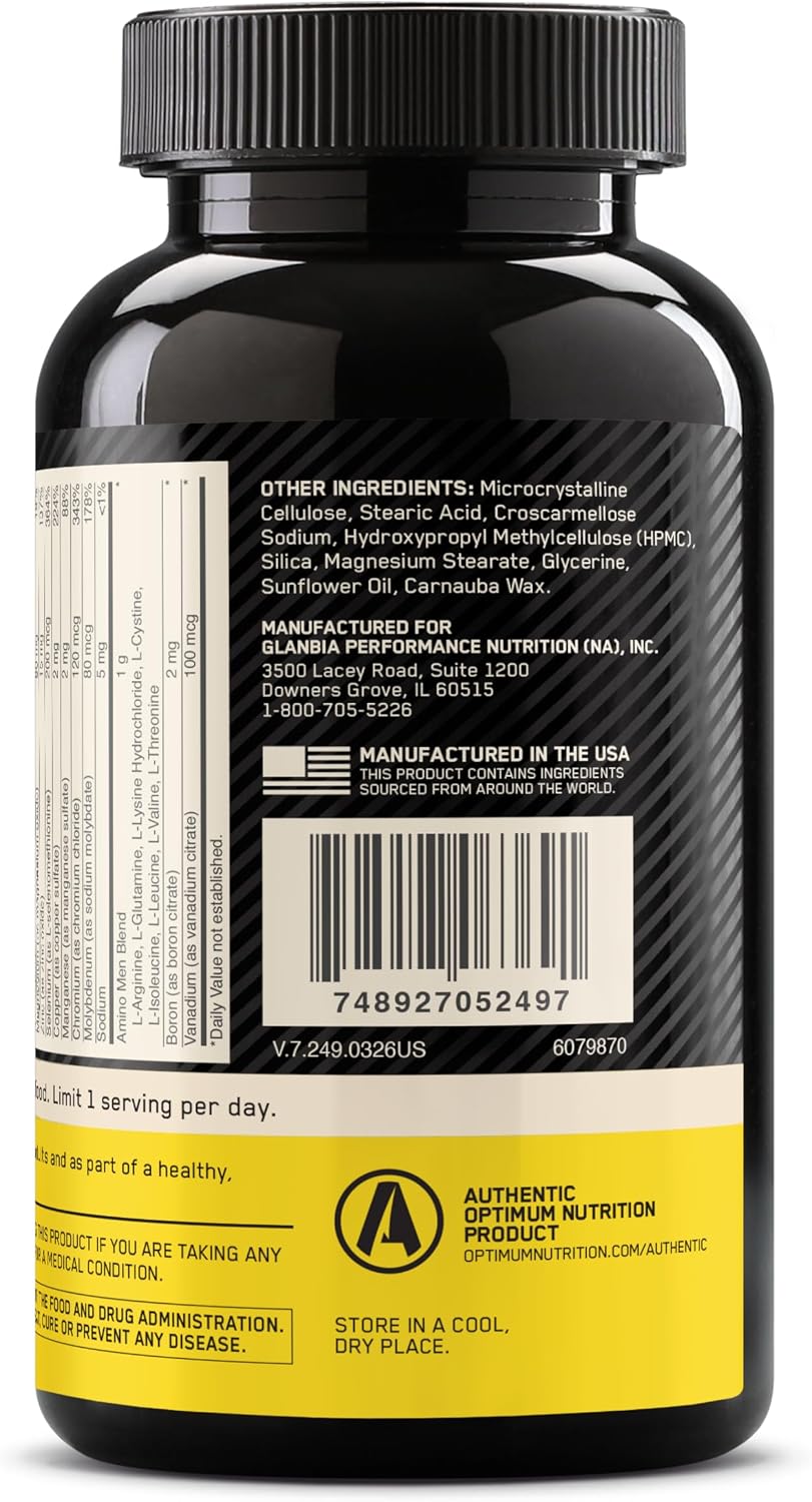 Optimum Nutrition Opti-Men Daily Multivitamin for Men, 240 Tablets - görsel 8