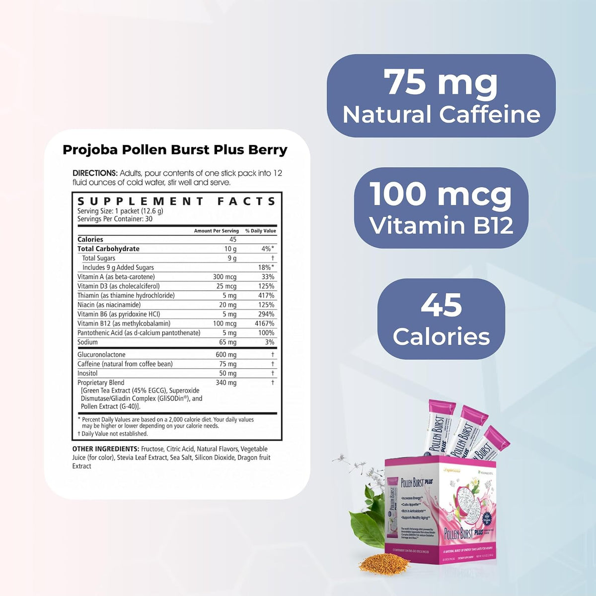 Youngevity ProJoba Pollen Burst™ Dragon – Vitamin B12: Essential for energy production and nerve health, B12 helps – Image 3