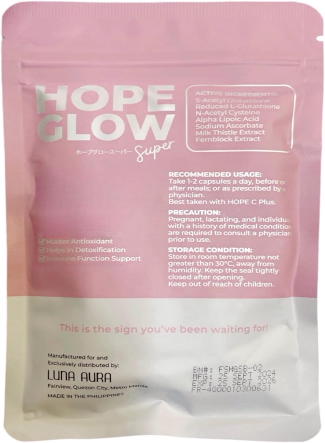 Glowing Skin Super Combo: Luna Aura Hope Glow Super 700mg & Hope C – Image 3