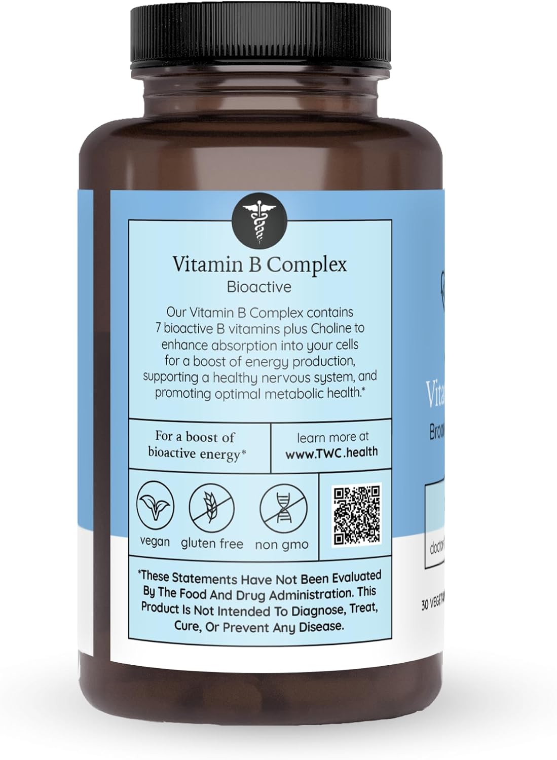 The Wellbeing Company Vitamin B Complex – – B2 (Riboflavin) – Aids energy production and antioxidant activity. – Image 2