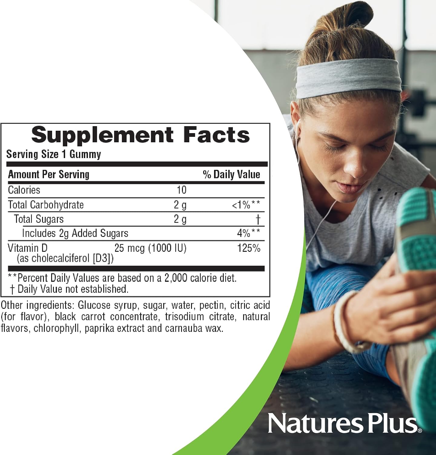 NaturesPlus Gummies Vitamin D3 1000 IU, Mixed Berry - Pack of 2 - görsel 4