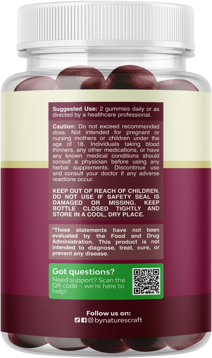 Flow Boosting Beetroot Gummies - Nitric Oxide Support with Pomegranate & Vitamin B12 - 60 Count – Image 9