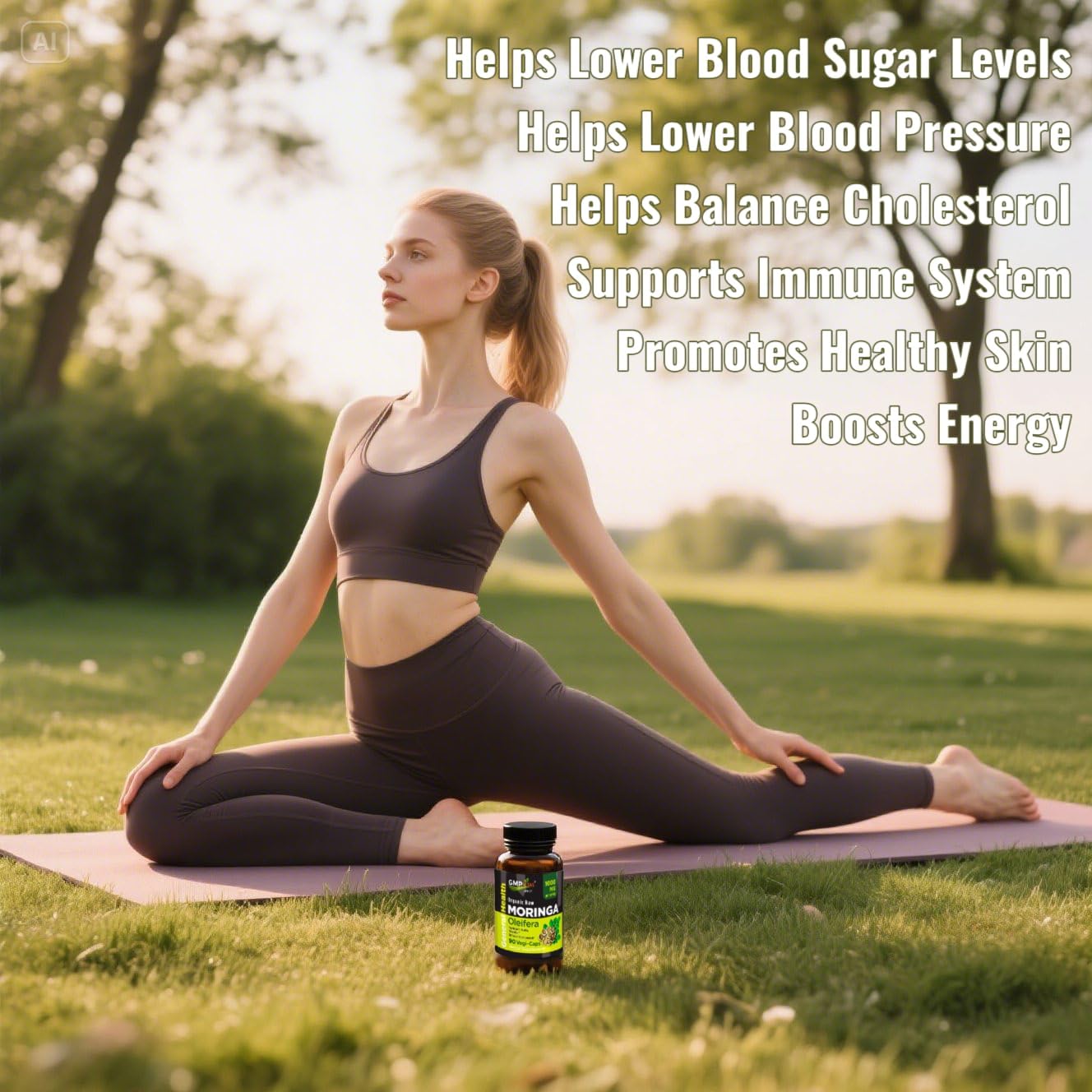 Organic Moringa Capsules 1000mg - Pure Moringa Leaf Supplement for Energy, Immune and Skin Support - görsel 7