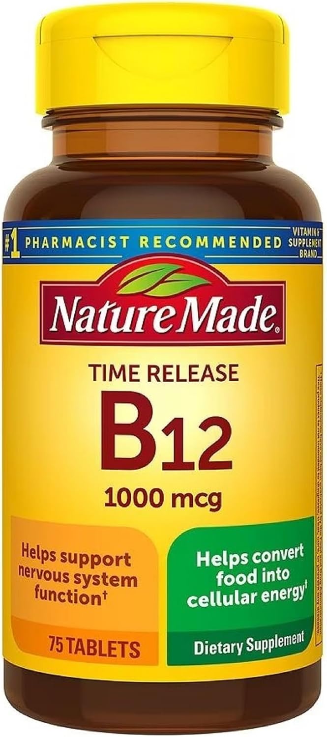 Nature Made Vitamin B12 1000 mcg Time Release Tablets, 75 Tablets - görsel 1