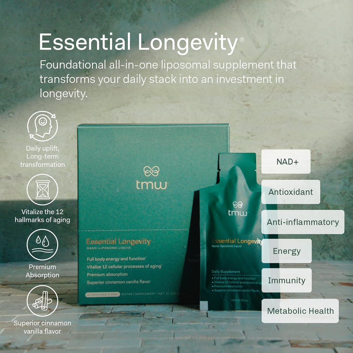 Essential Longevity® — 100% Liposomal 15-in-One Stack, 30 Sachets – Image 3