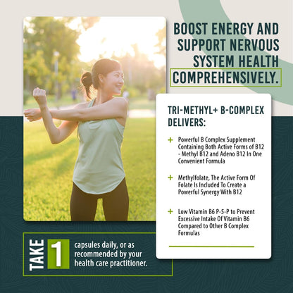 Tri-Methyl+ B Complex - Methylated B – Biotin and Pantothenic Acid: Contribute to healthy skin, hair, and adrenal – Image 5