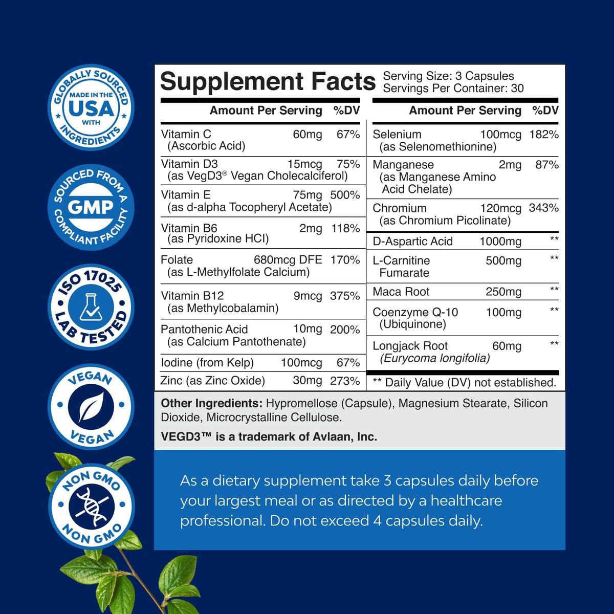 Fertility Supplements for Women's & Men – – For Women's: Folic acid supports normal fetal development and helps – Image 4