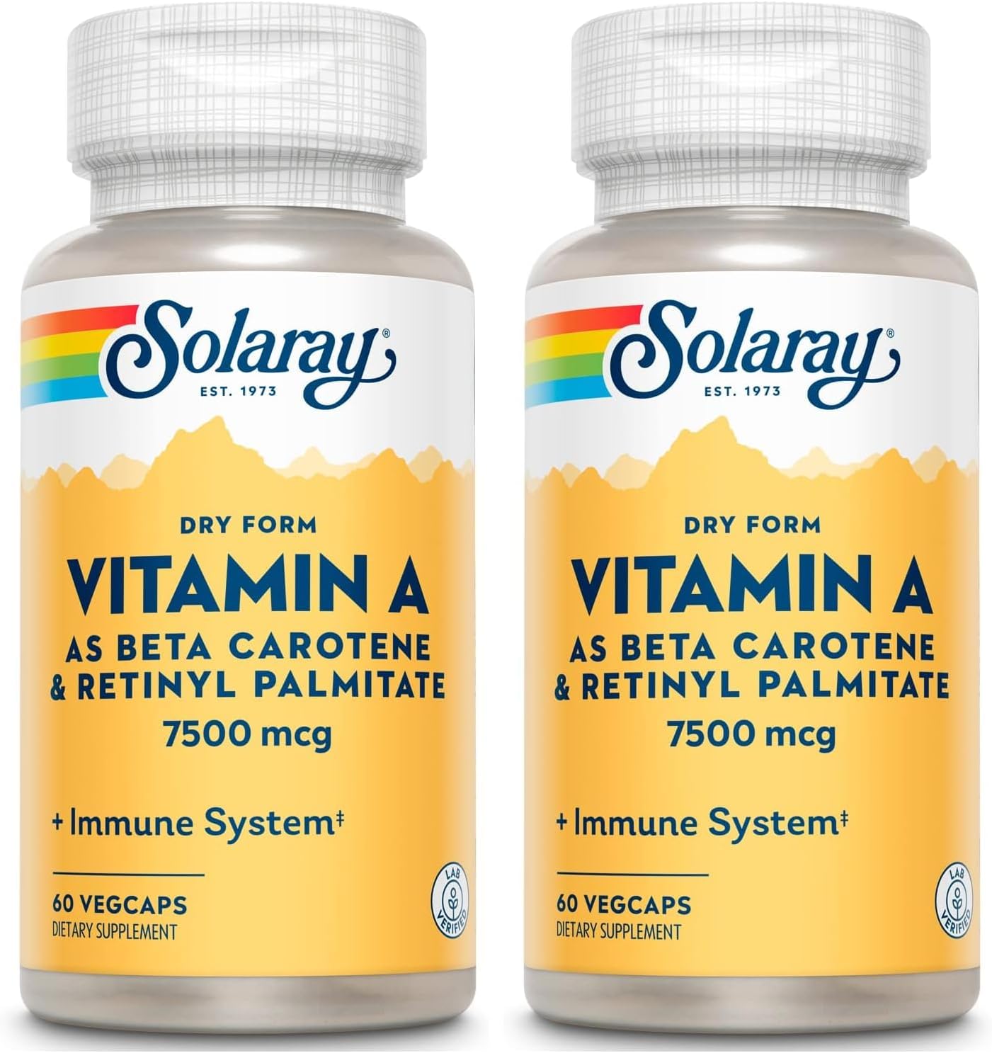 SOLARAY Dry Form Vitamin A - Beta Carotene & Retinyl Palmitate - 60 Veg Caps - görsel 7