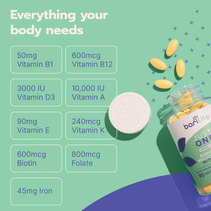 Just One - Once Daily Bariatric Multivitamin with Iron (30 Tablets)