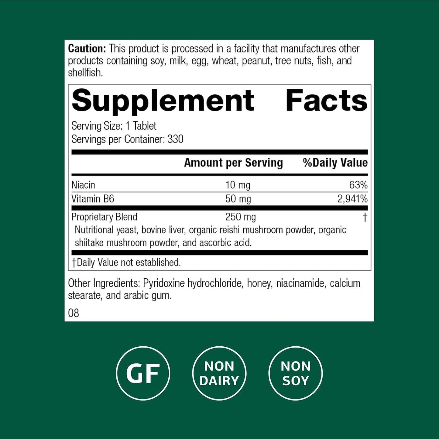 Standard Process B6-Niacinamide – 330 Tablets - görsel 2
