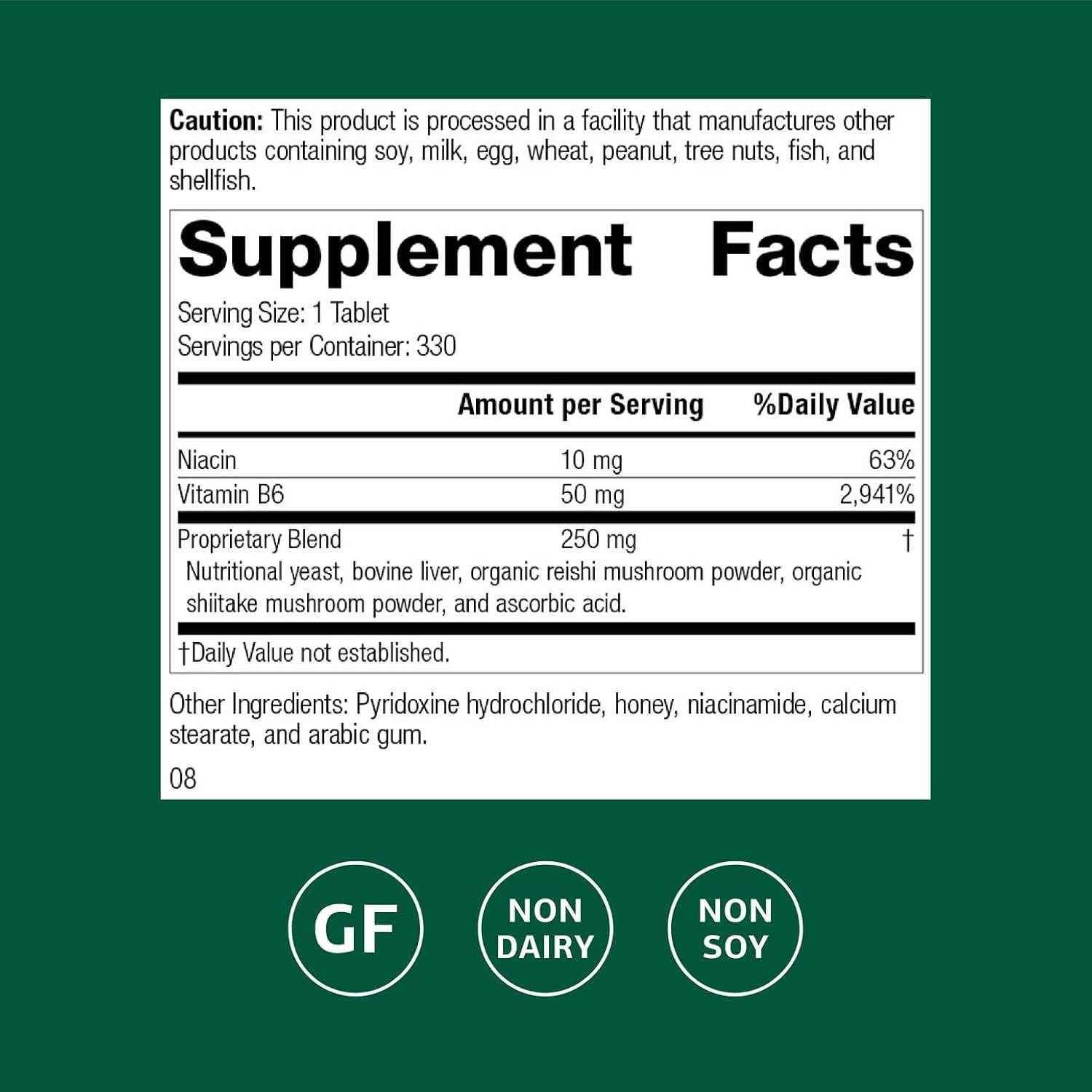 Standard Process B6-Niacinamide – 330 Tablets - görsel 2