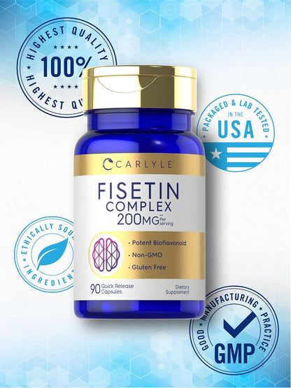 Carlyle Fisetin Complex Supplement – 90 Capsules