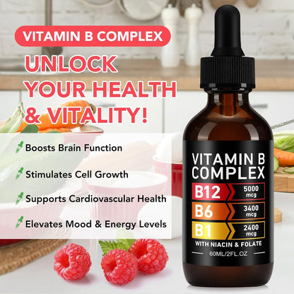 Frovetani Organic Vitamin B Complex - Liquid – Vitamin B2 (Riboflavin) – Helps convert food into energy and – Image 2