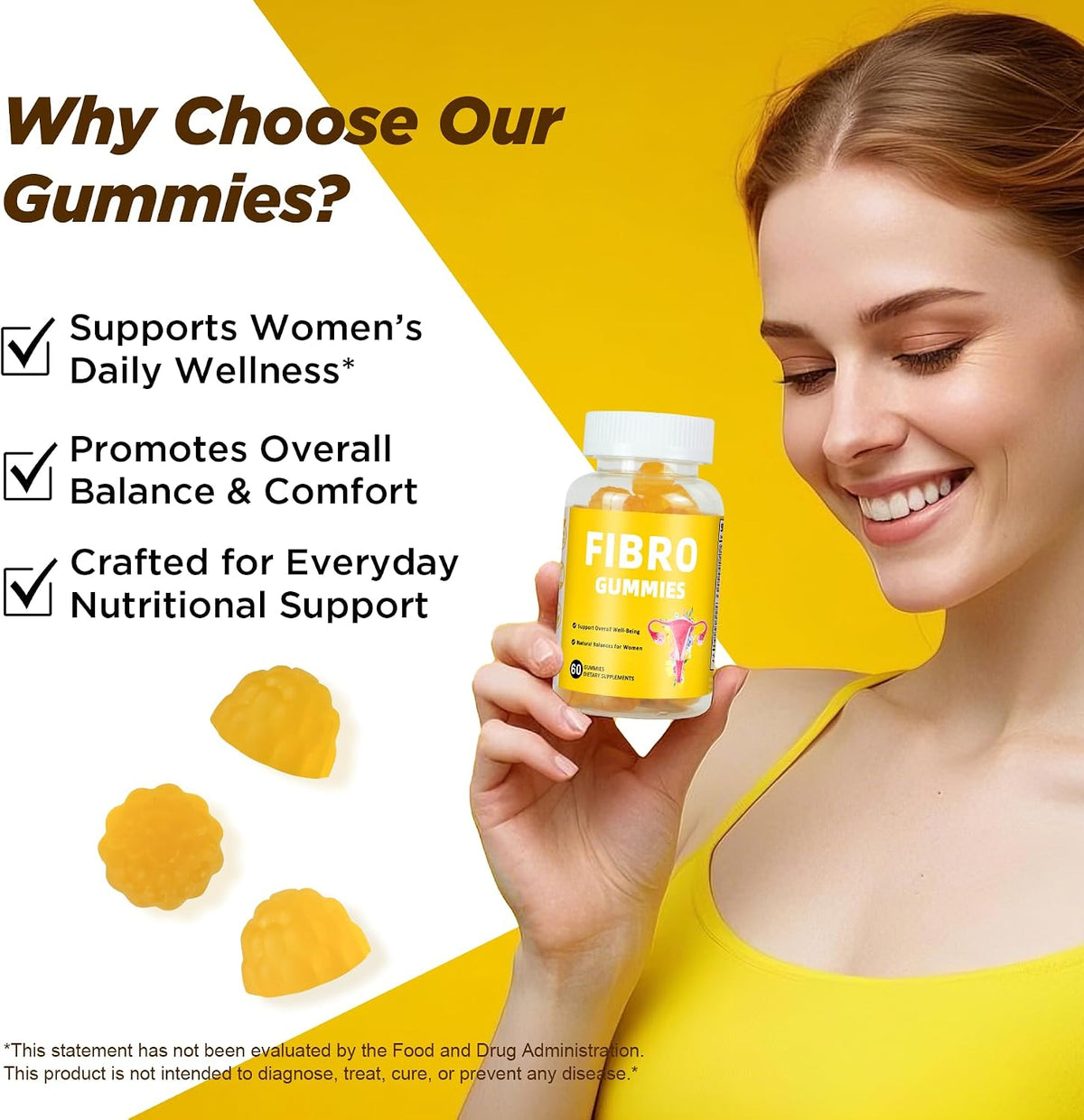 Aromlife Fibro Inositol Gummies - Natural Folate & Vitamins B6 & B12 - 60 Count Orange Flavour Women's Gummy for Daily – Image 5