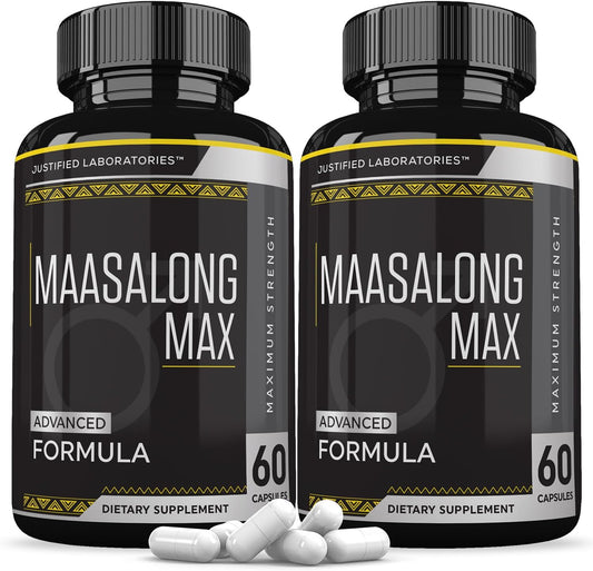(2 Pack) Maasalong Max 1600MG Advanced Men's Health Masalong Formula 120 Capsules