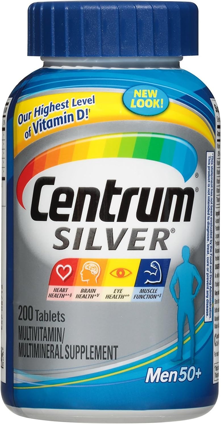 Centrum Men's Ultra Silver Tablets, 200 Count (4 Pack) - görsel 1