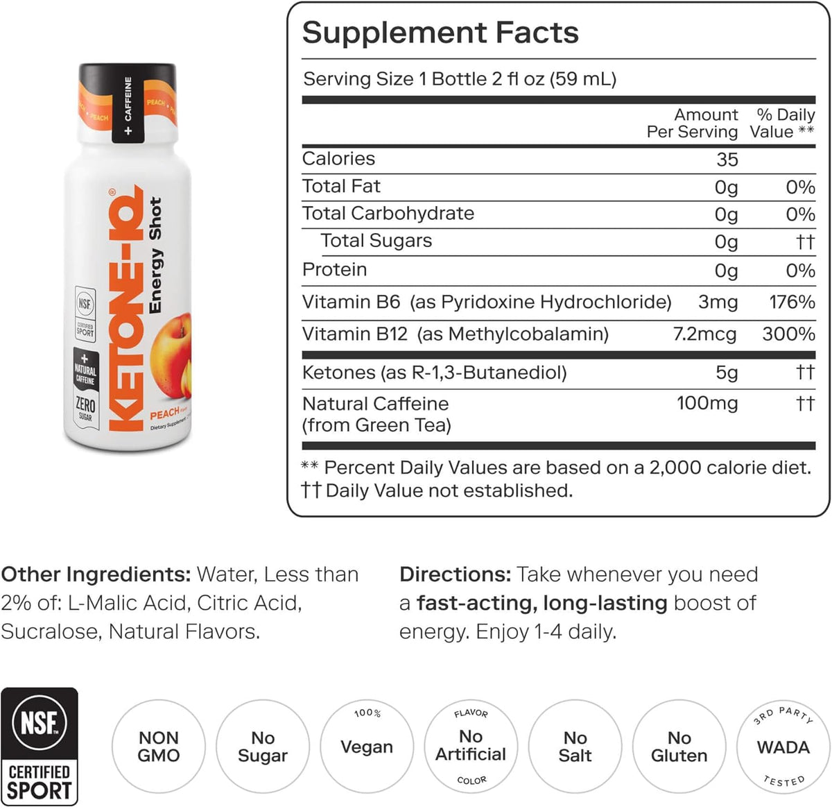 Ketone-IQ Caffeine Energy Shots – 5g – Enhanced Focus and Endurance: Perfect for work or workouts, this blend – Image 2