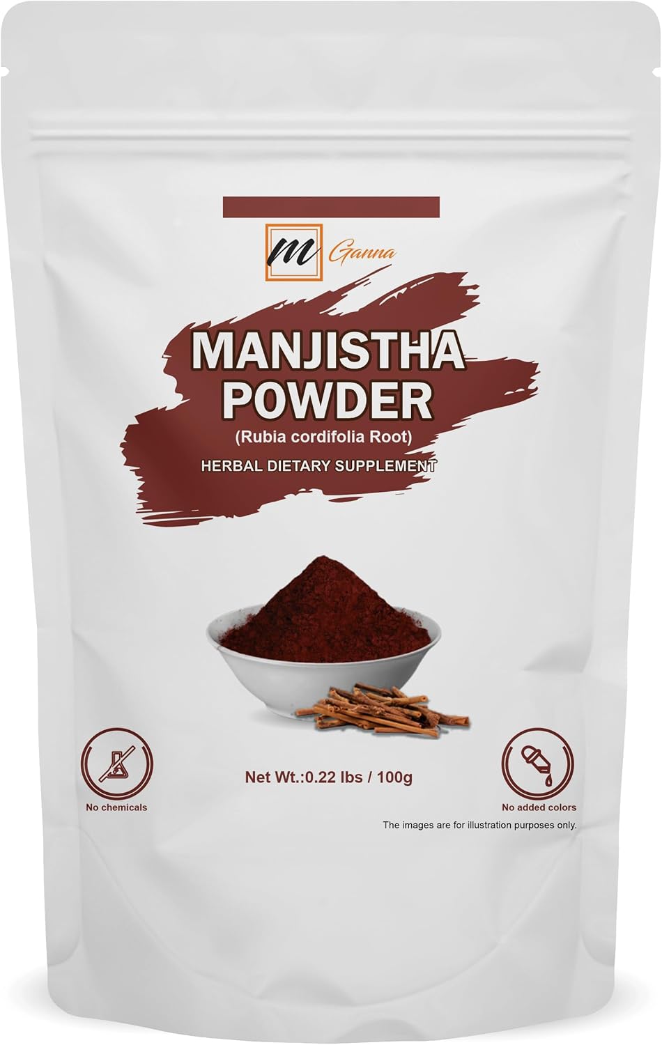 Natural Manjistha/Rubia Cordifolia/Madder Root Powder for Health and Skin Care 100 g - görsel 1