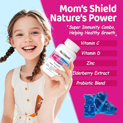 Kids Methylated Multivitamin - MTHFR Support, L-Methylfolate & B12, 13 Vitamins, Vegan Omega-3, Probiotics & Elderberry