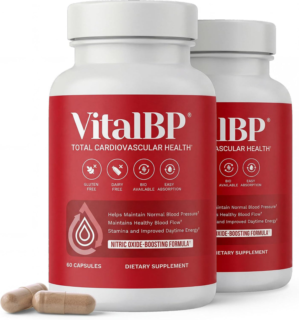 VitalBP Blood Pressure Support Supplement – – CoQ10 (Ubiquinone): A vital coenzyme that supports mitochondrial – Image 1