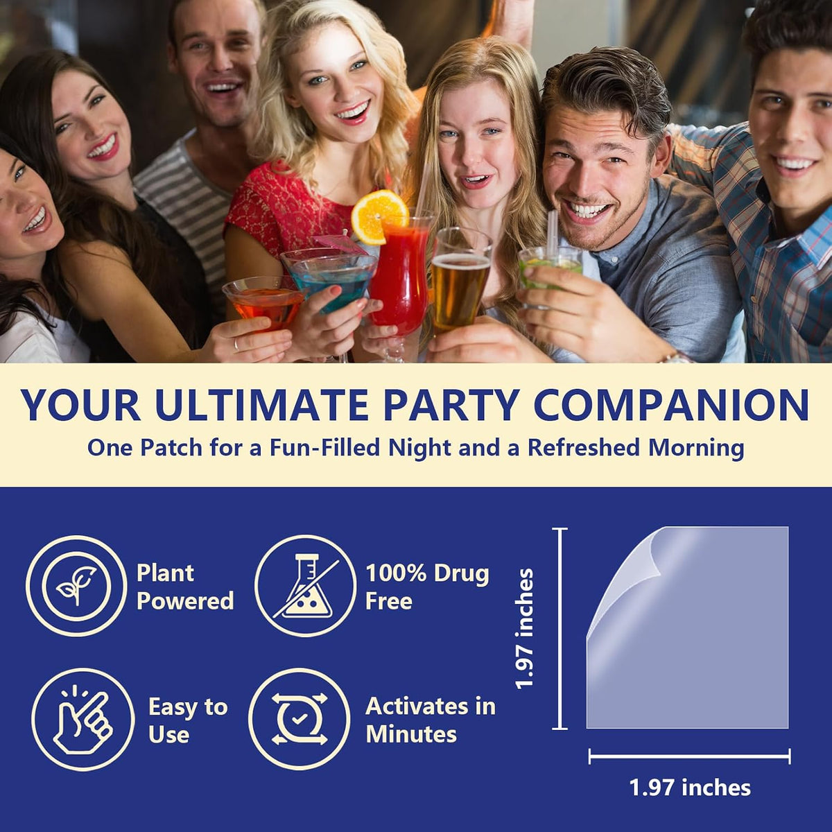 Party Recovery Patches – 20 Pack, Natural – Long-Lasting Support: Each patch delivers ingredients continuously for – Image 4