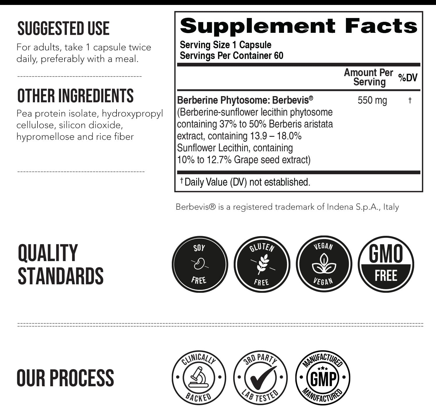 SoActive Berberine 550mg – Optimised Phytosome for Enhanced Absorption | Supports Metabolism & AMPK Activation | Non-GM, Soy-Free | 60 Capsules - görsel 7