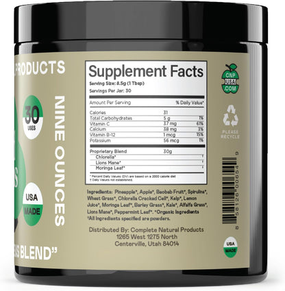 Good Greens Superfood Powder - The Healthy Greens Blend - 255g (30 Servings)