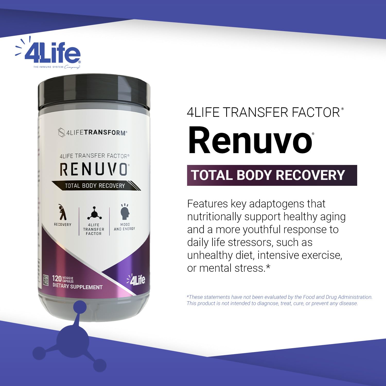 4Life Transform Renuvo Recovery Supplement, Schisandra, 120 Vegie Capsules - görsel 3