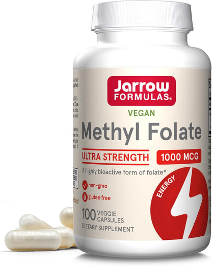 Jarrow Formulas Methyl Folate Veg Caps 1000 mcg 100 Count